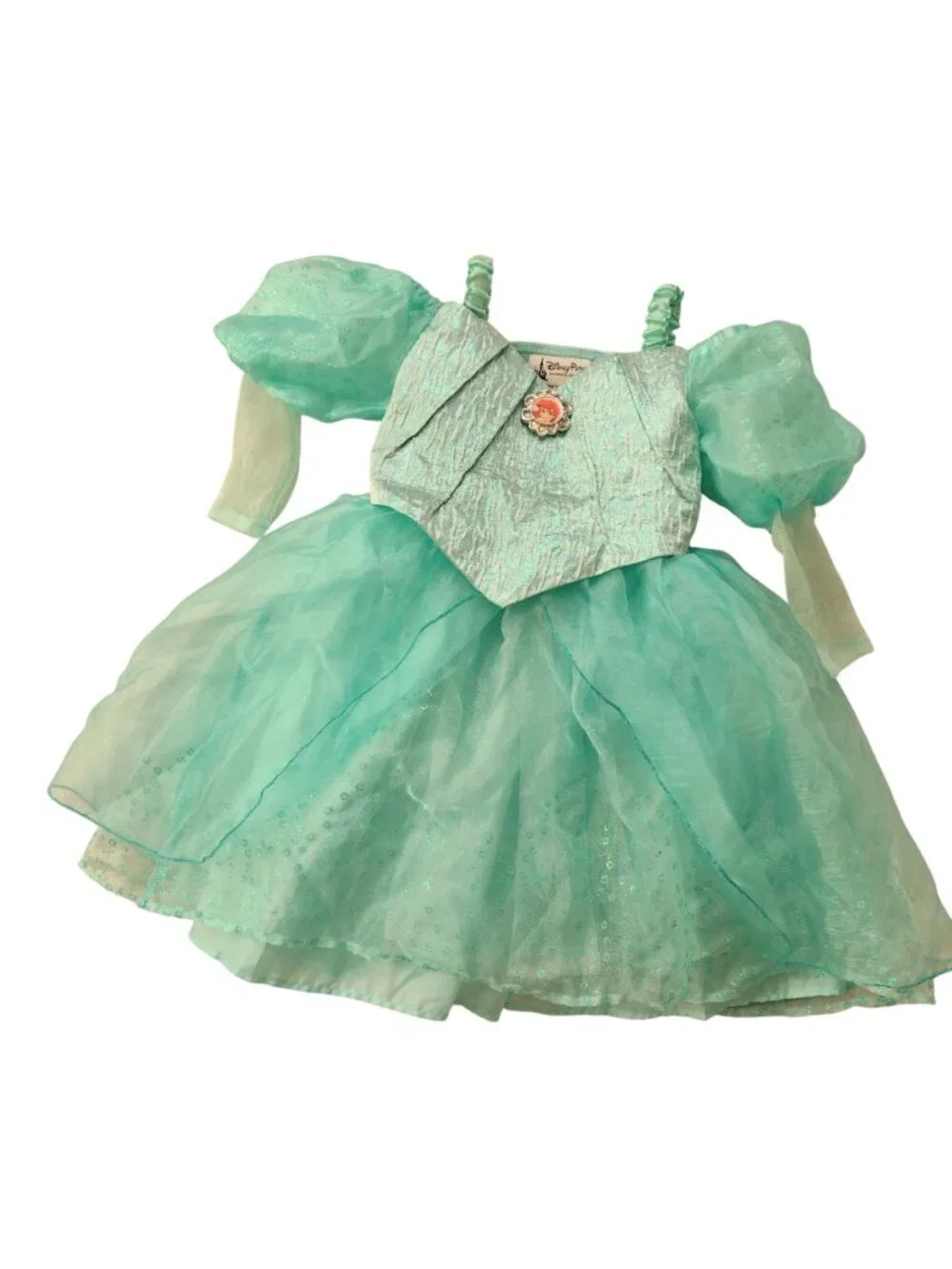 Disney Parks Ariel Party Dress 3 3T Toddler Girls Little Mermaid Seafoam Costume